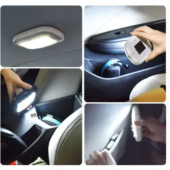 Nabíjateľné LED Magnetické Auto Dome Svetlá na Čítanie Strop Interiér batožinového priestoru Strechy Žiarovka Viacúčelový Automobil Vnútorné Svetlo