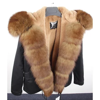 2020 nových ruských žien zimná bunda kamufláž army zelená prírodné reálne fox kožušiny golier kabát s kapucňou outwear teplé, hrubé vetrovka