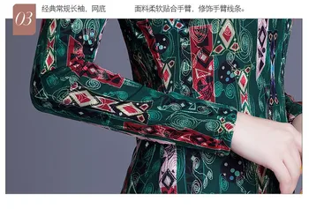 Dingaozlz M-4XL Nové Módne Vytlačené T shirt Ženy kórejský Módne Spodné Tričko Jeseň Roku 2019 Dlhý rukáv Bežné Oka Topy