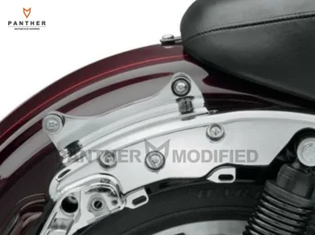 1 pár 4 štvorbodový Chrome Motocykel Dokovacej Hardvéru Auta prípade Harley Road King FLHR Road Glide 2009 2010 2011 2012 2013