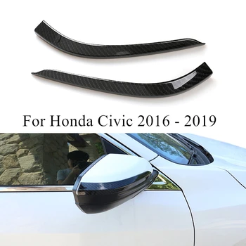 2 ks Auto Spätné Zrkadlo Anti-kolízie Pásy ABS Uhlíkových Vlákien proti Poškriabaniu Príslušenstvo Pre Honda Civic 2019 2018 2017 2016