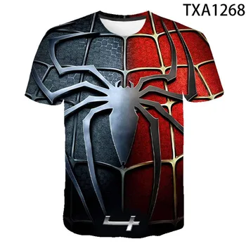 Nový Spider Lete 3D T shirt Muži, Ženy, Deti Bežné Streetwear Módy Chlapec Dievča Deti Tlačiť T-shirt Pohode Topy Čaj