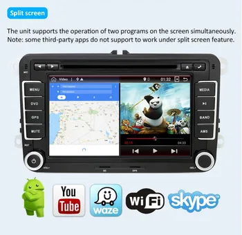 Bosion Auto Multimediálny prehrávač Android10 GPS 2 Din autorádia Audio Auto pre Volkswagen GOLF 5 6 POLO PASSAT CC TIGUAN TOURAN WIFI
