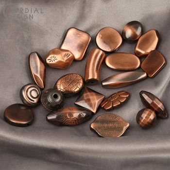 Srdečné Dizajn 100ks Akrylové Korálky/Hand Made/Bronz Farebný Efekt/Nepravidelného Tvaru/DIY Príslušenstvo/Šperky, Zistenia a Komponenty