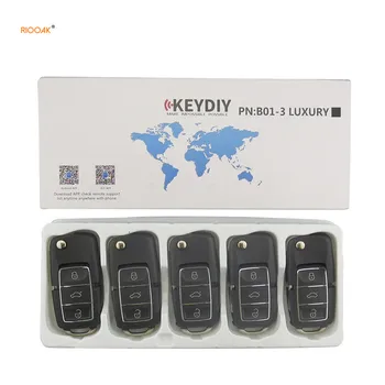 KEYDIY 5 ks KD B01-3 luxusné Čierne 3 Tlačidlo B series Universial Remote Pre KD900/KD-X2/ URG200/KD MINI B Series Diaľkové ram 1500