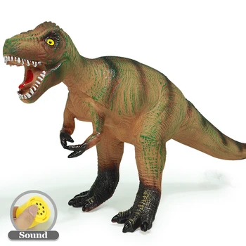 Veľký Dinosaurus Model Hračka pre Deti, Elektrické Osvetľovanie Mäkkej Gumy Simulácie Zvieracích Model Umývateľný Tyrannosaurus Nový Rok Darček