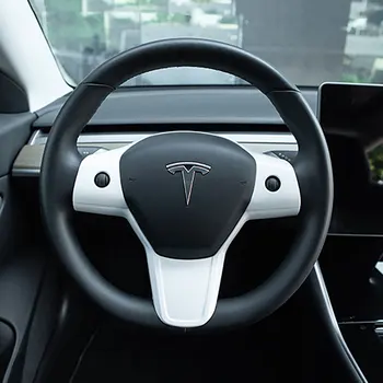 Pre Tesla Model 3 18-20 Integrované volant, kryt Nálepky 4 Farby