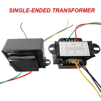 1pc Black Audio Transformátor Jedného, ktorý sa skončil 5V Výstupný Audio Transformátor pre Skúmavky Zosilňovač 6P1 6P14 6P6