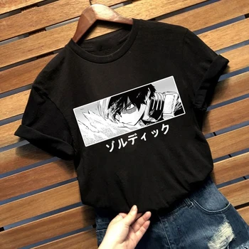 Horúce Môj Hrdina Akadémie Funny T Shirt Muži Móda Shoto Todoroki T-shirt Grafické Japonské Anime Tričko Hip Hop Top Tees Muž