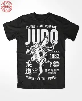 Najnovšie 2019 Letné Krátke Rukávy Bavlna Módne Judo T-Shirt Kampfsport Muay Thai Ringen Klassik Funshirt Boxen Judokat Tričko
