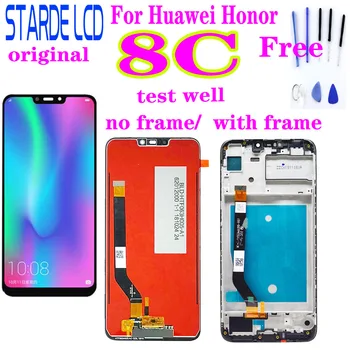 Pôvodný pre Huawei Honor 8C LCD Displej Screen Dotknite sa položky Digitalizátorom. s montážou Rámu pre Česť 8C BKK-AL10 BKK-L21 LCD Displej