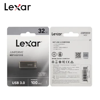 Lexar JUMPDRIVE M37 USB Flash Disk USB 3.0 Pero Disk 128 GB 64 GB 32 GB kl ' úč Vysokou Rýchlosťou 100 MB/s U Disku Flash