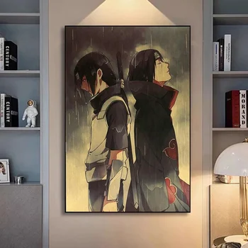 Anime Naruto Uchiha Uchiha Plátno Maľovaní Plagátov a Vytlačí Cuadros Wall Art Obrázok pre Obývacia Izba Domáce Dekorácie