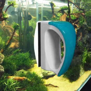 Mini akvárium Sklenené Akvárium Čistiaca Kefa Dual-purpose Plávajúce A Vŕtacie Magnetické Kefa Silné Magneti Čistiť Kefou