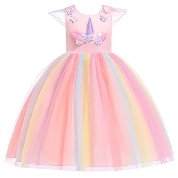 Dievčenské Šaty Letné Deti Jednorožec Šaty Pre Dievčatá Narodeninovej Party Princezná Šaty Deti Oblečenie Šaty pre Nový Rok 2021