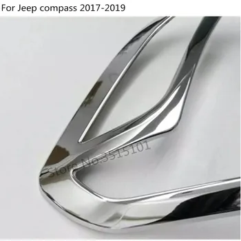 Pre Jeep Compass 2017 2018 2019 2020 Auto Styling Detektor ABS Chrome Kryt Výbava Späť Chvost Zadné Svetlo na Čítanie Rám Časti 4pcs