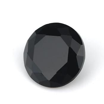 1.0 mm~15 mm Guľatý Tvar Voľné Kameň, Čierna Farba, AAAAA Sklo Syntetické Drahokamy Pre Šperky DIY Kameň