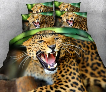 Tiger 3D posteľná bielizeň Twin Set Plný Kráľ, Kráľovná detská Izba Bedsheet Posteľ Obliečky Kryt obliečka na Vankúš Posteľná Bielizeň California King