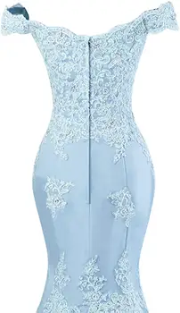 Elegantné Ženy Dlho Kráľovská Modrá Čipky Morská víla Večerné Šaty s Rukávmi, tvaru arabčina Formálne Šaty Korálkové Prom Šaty