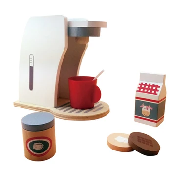 Dom hračka drevené kávovar raňajky zmes popoludňajší čaj raného vzdelávania simulácia hračka detí kuchár hračka