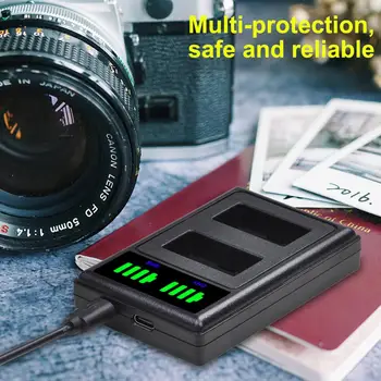 Batmax NB-10 L NB10L Kamera, Batéria+LED Duálny Nabíjačka s Typ C Port pre Canon SX40 HS SX40 HS SX50 HS SX60