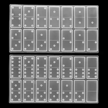 2ks/Set DIY Pai Gow Domino Živice Formy Crystal UV Epoxidové Silikónové Formy Zrkadlový Efekt pre Živice Plavidlá