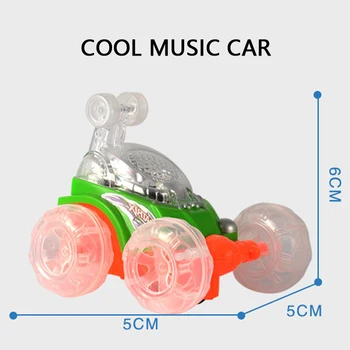Výbuch modely chlapec batérie svetlo a zvuk dump truck kúsok detské hračky elektrické auto 360 ° roll stunt car