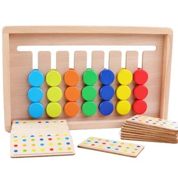JaheerToy Sedem Farieb Hry Farieb Poznanie Montessori Raného vzdelávania hračky pre malé Deti detský Drevené Hračky