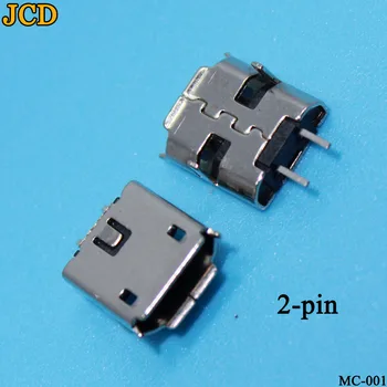 JCD 50pcs Micro USB 2pin B typ Samica Konektor Pre Mobilný Telefón, konektor Micro USB Konektor Konektor 2 pin Plnenie Zásuvky