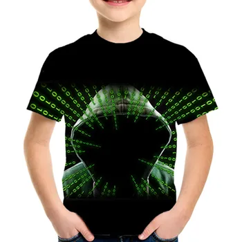 2020 Letné Deti Počítača CPU Core Srdce T shirt Chlapcov Dievčatá GEEK, Blbecek Freak Hacker PC Gamer 3d Tlač T-shirt Deti Tshirts