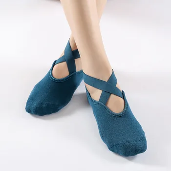 1Pair Obväz Jogy Ponožky Ženy Protišmykových Pohodlie Balet Priedušná Pilates Grip Bavlna Pružnosť Tanečné Školenia Častice Ponožky