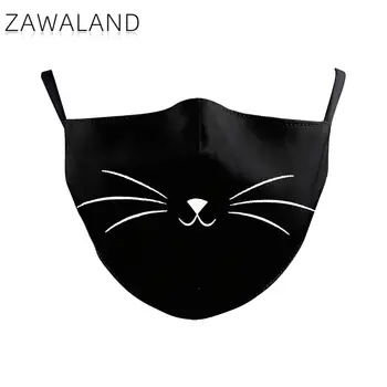 Zawaland Deti Kreslených Mačka Veľké Ústa Masku, Ochranné PM2.5 Masku na Tvár Anti-UV Úst-utlmiť Umývateľný protiprachová Maska s 2 Filtre