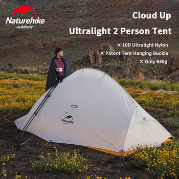 Naturehike Inovované Cloud Až 2 10D Stan pre 2 Osoby Ultralight 1,5 kg Nylon Nepremokavé Outdoor Camping Stan S Mat Prenosné Cestovanie