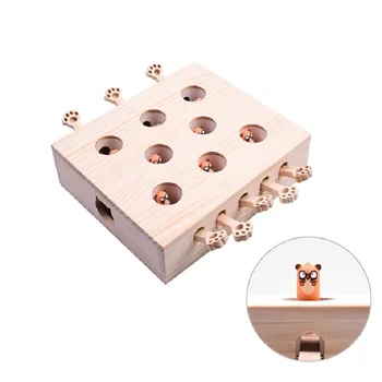 Mačka Interaktívne Hračky , Whack Mole Myši Cvičenie Hračky , Pevné Drevené Puzzle Box