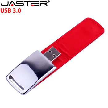 JASTER USB 3.0 zákazníka, LOGO, kovu, kože, usb + darčeková krabička usb flash disk kl ' úč 4 GB 8 GB 16 GB 32 GB, 64 GB memory stick U diskov