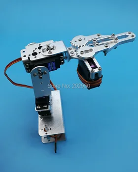 1set Striebra 3 Dof Mechanické Rameno Zvieracie Pazúry Mount Kit Pre Diaľkové Ovládanie Inteligentného Robota DIY Model Podpora