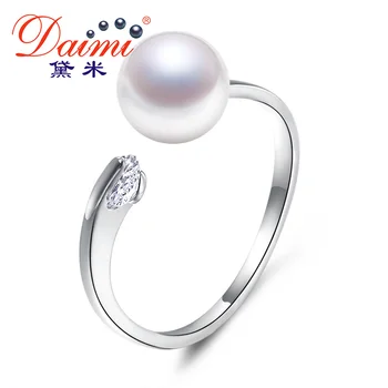 DAIMI Prstene pre Ženy Sladkovodné Perly Prsteň Zásnubný Prsteň Pearl Ženy Šperky