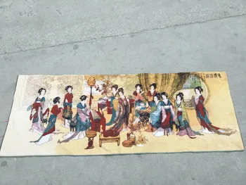 Ručne maľované Čínske maľby, História slávneho dvanásť krásy Výšivky z Qing Dynastie v Číne, doprava zdarma