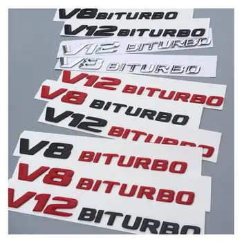 10pcsxABS Plastové pochrómovaný V8biturbo V8 BITURBO V12biturbo V12 biturbo Auto Nálepky, Znak, Odznak Embleme Emblema