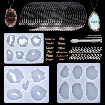 Crystal Epoxidové Živice Formy Náhrdelník s Príveskom, Silikónové Formy DIY Remesiel, Šperkov, Takže Nájsť Príslušenstvo dropshipping