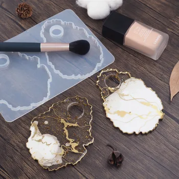Nepravidelný Paletu make-up Zásobník Zrkadlo Silikónové Formy na DIY Plavidlá Epoxidové Uv make-up Zásobník Zásobník Ručné Nástroje pre Živica