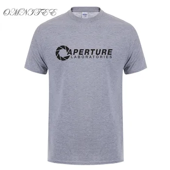 Nové Aperture Laboratories T Shirt Lete Mužov Krátky Rukáv O-Neck T-shirt Bavlna Aperture Science Hra Tee Tričko Mans Top OZ-047
