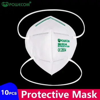 POWECOM FFP2 Tvár, Ústa Maska 95% Filtrovanie Effection CE Certifikácia Bezpečnosti pleťové Masky Prachotesný Priedušná Utlmiť Kryt Maska