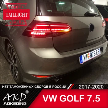 Auto Styling koncových svetiel Pre VW Golf 7 Golf 7.5 MK7.5 2017-2019 LED zadné Svetlo, Zadné Lampy DRL Dynamického Signálu Brzdy Auto Príslušenstvo