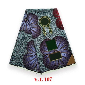 Vynikajúci dizajn, skutočný reálny bavlna vosk reálne nigérijský bavlna afriky voskový kvet dizajn hot predaj V-L 107
