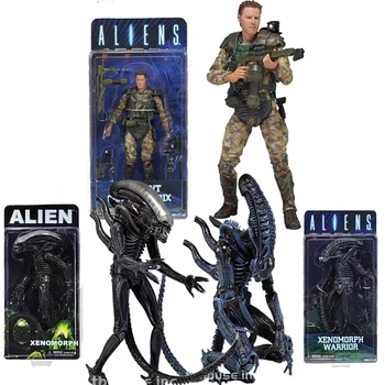 7.2 palcový 18 cm NECA Aliens vs Predator Seržant Craig Windrix Xenomorph Bojovník Akcie Obrázok Modelu Hračka Bábika