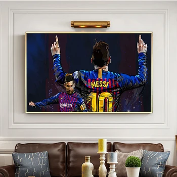 Futbalista Hviezda Lionel Messi Plátno Maľovaní Plagátov a Tlačí na Steny Umenie Fotografie pre Obývacia Izba Domova (Bez Rámu)