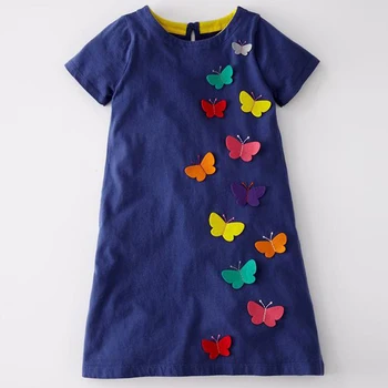 Dievčenské Letné Šaty 2020 Nového Európskeho A Amerického Deti Podkolienok Zvieratá Vytlačené Strany Šaty Pre Dieťa Dievča Oblečenie Šaty