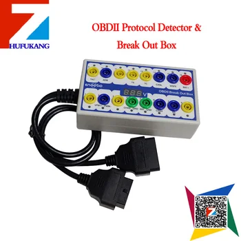 Obd2 protokol detektor 2 v 1 OBD II Breakout box protocol detektor na tlačidlo programovanie a chiptuningu