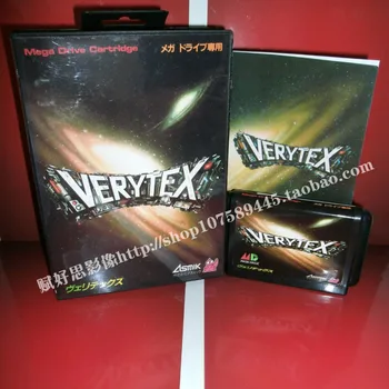 Sega MD hra - Verytex s Box a Príručka pre 16-bitové Sega MD hra Kazety Megadrive Genesis systém